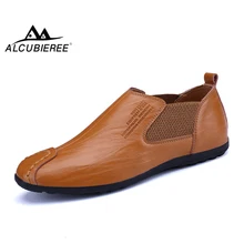 ALCUBIEREE de los hombres de la moda mocasines de los hombres Slip On zapatos con conducción transpirable mocasín vintage barco zapatos casuales Hombre Zapatos tamaño 38-44