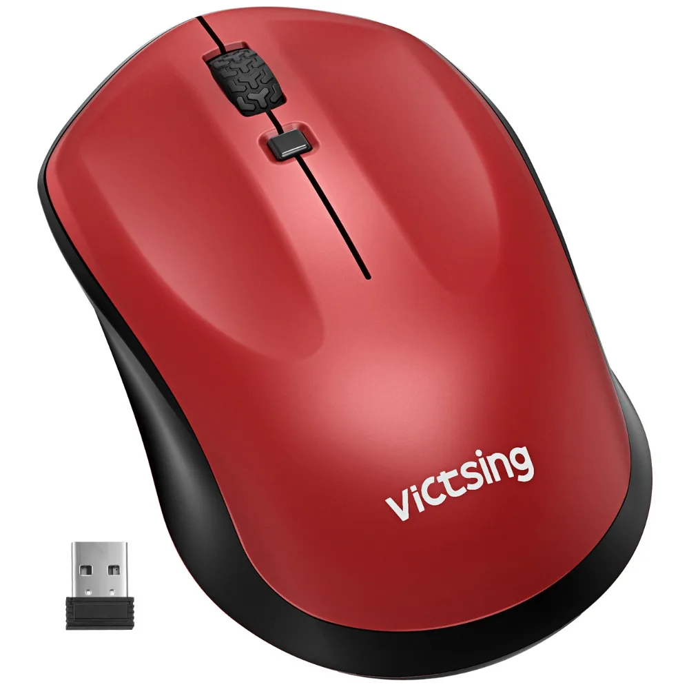 VicTsing 2,4G беспроводная мышь 1600 dpi игровая мышь большой полный размер эргономичная мышь для ПК/ноутбука с кнопкой переключения