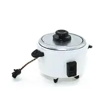 LCLL-1: 12 кукольный домик Миниатюрный кухонный реквизит для игры в металлическую рисоварку карманная модель