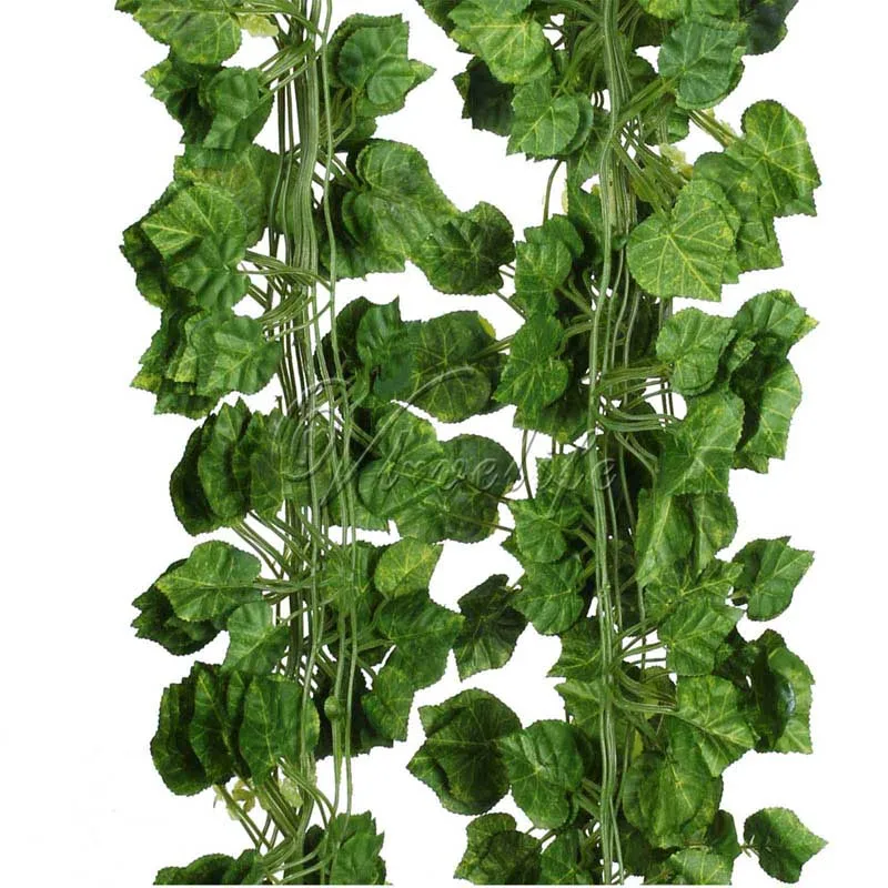 Wholesales 1 Piece Artificial Ivy Vine Grape Leaf Artificial Plants 2.3M Garden Plants For