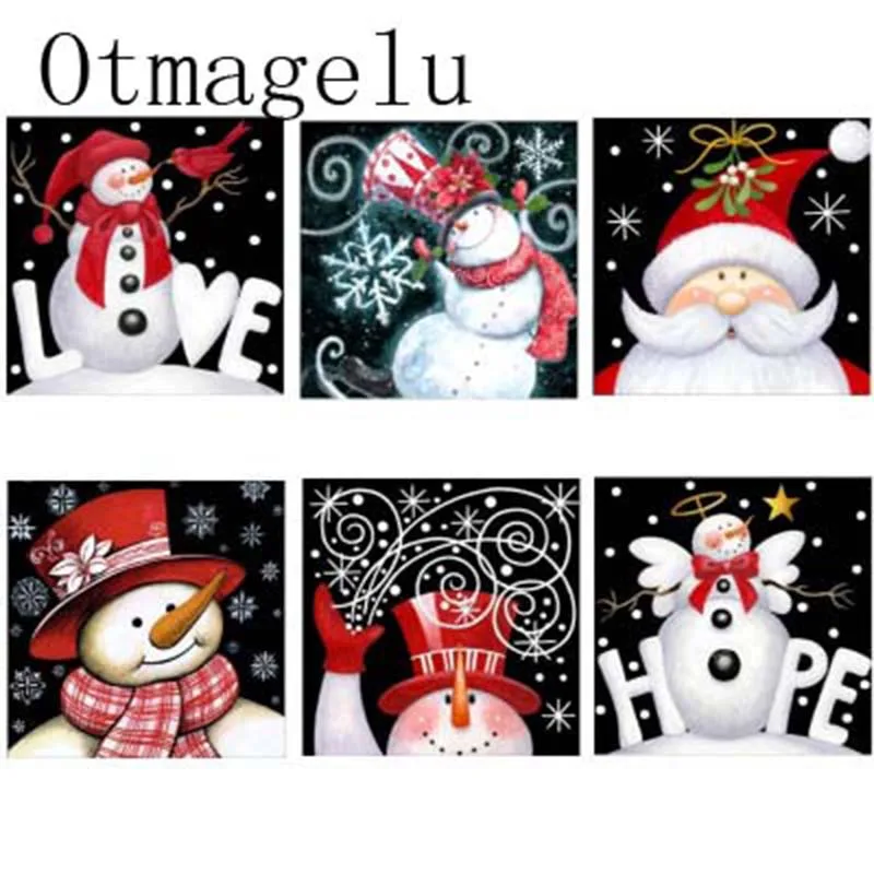 5D DIY Full Diamond Painting Cross Stitch Christmas Snow Scene Santa Claus Snowman Girl Gift Embroidery Home Decor Drop Shipping (2)