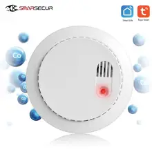 Домашняя охранная сигнализация Wi-Fi дымовой детектор датчик высокой чувствительности для умной жизни и Tuya приложение Управление работает с google Home alexa