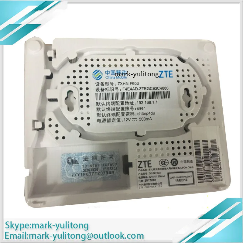 ZTE F603 6 0 Поддержка FTTH ONU ONT GPON HGU 1GE + 1FE 1TEL такая же функция как F601 F401 F643 F612 ONT|gpon onu|ont