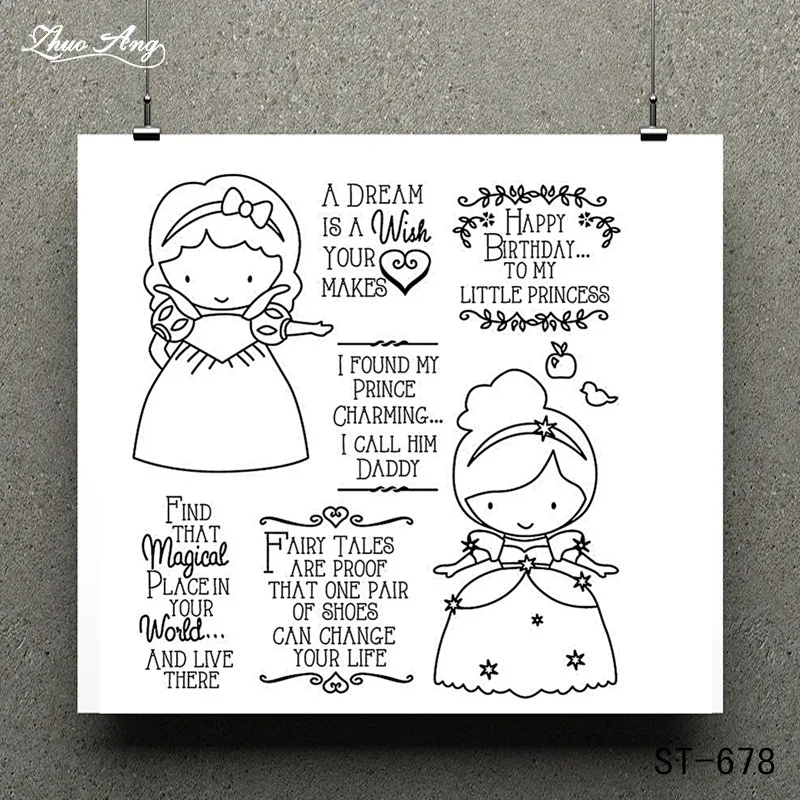 

Happy Birthday to little Princess Clear Stamp for Scrapbooking Rubber Stamp Seal Paper Craft Clear Stamps Card Making