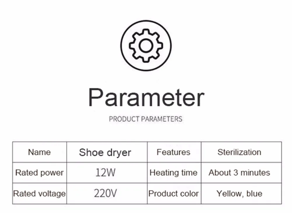 Высококачественная портативная ультрафиолетовая сушилка для обуви, Ультрафиолетовый стерилизатор для обуви, нагреватель для обуви, сушилка для обуви, 220 В, 10 Вт, синий, желтый