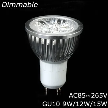 

10pcs/lot high power dimmable lampada led Spotlight GU5.3 GU10 9W 12w 15w 220V 110V Christmas ceiling bulb lamp cool warm white