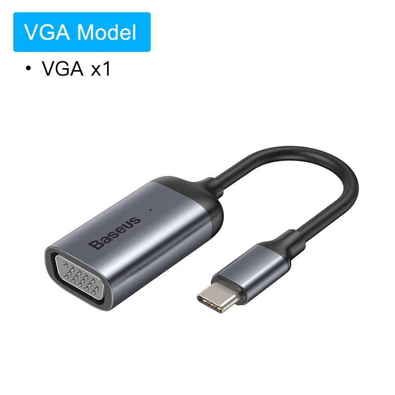 Baseus Мульти USB C концентратор USB 3,0 HDMI VGA USB разветвитель type C адаптер для MacBook Pro Аксессуары для ПК PD зарядка type C концентратор - Цвет: VGA USB HUB