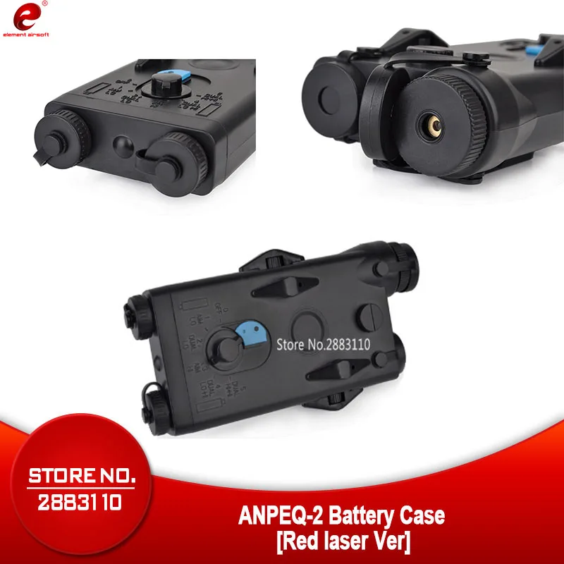 Airsoft Element Tactical AN PEQ 2 Battery Case Box Red laser Ver for