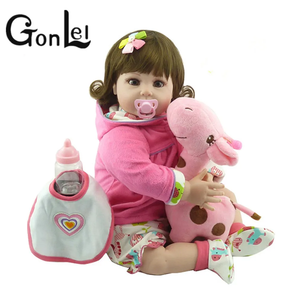 

22Inch Silicone Reborn Baby Dolls Baby Alive Lifelike Kids Toy Gril Menina Bebe Boneca Birthday Gift for Gril