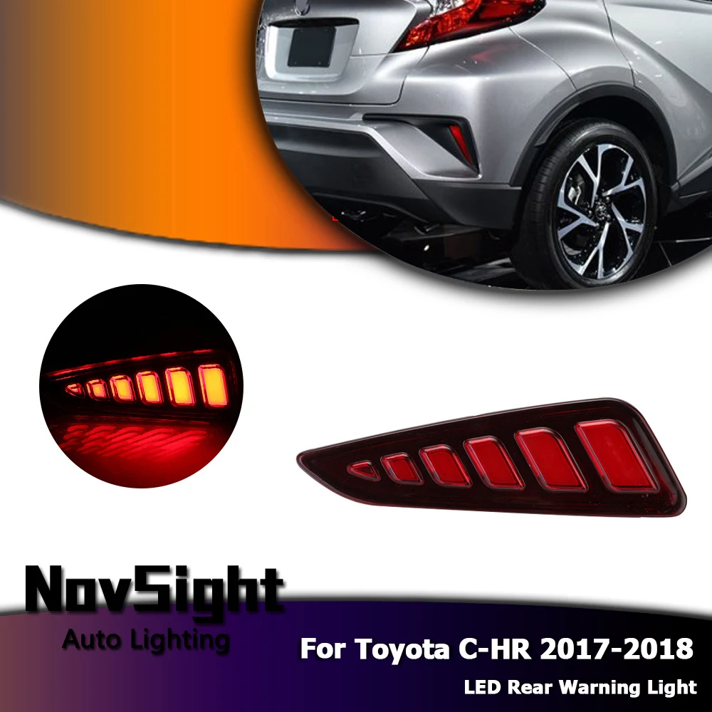 

NOVSIGHT Red Rear Bumper Reflector Tail Stop Light Auto Car Led Rear Warning Light for Toyota CHR C-HR 2017-2018 D20