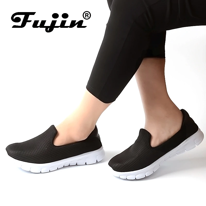 Fujin mocasines de punta redonda mujer, zapatos informales, a la moda, nueva llegada de primavera, verano e invierno, 2020|Zapatos planos de mujer| - AliExpress