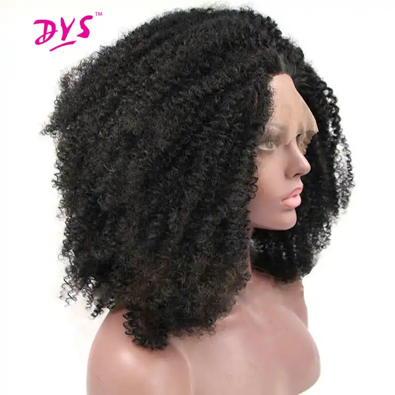 Deyngs Black Lace Front Wigs For Black Women Short Afro Kinky