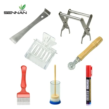 

7pcs/set New Practical Beekeeping Equipment Kits Beekeeping Uncapping Fork+queen Catcher+marking Pen+hive Tool All-round Tool