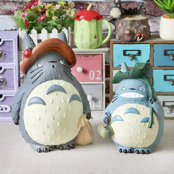 

2 Size Totoro Vinyl Money Box Large Piggy Bank Children jar Vinyl Craft Studio Miyazaki Hayao Doll Box Large Cofre Saving box