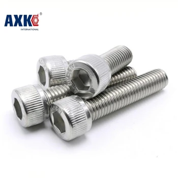 

AXK 10PCS M10*1.25*20/25/30/35/40/50/60/70/80 m10 Stainless steel Fine thread hex hexagon socket cap head screw pitch 1.25mm