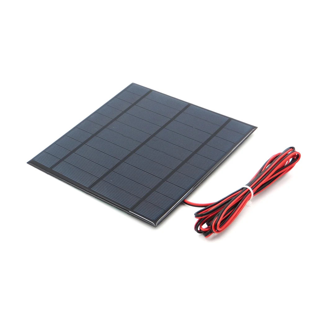 

Polycrystalline Solar Panel 5V 840mA + 200cm extend cable DIY Battery Charger Module Mini Solar Cell wire toy