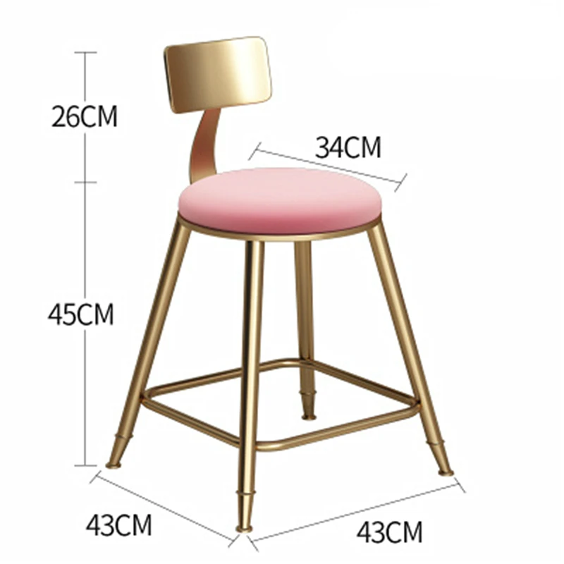 Скандинавский стиль Железный арт барный стул креативный многофункциональный коммерческий высокий стул со спинкой и подставкой для ног безопасный стул для кафе - Цвет: A2