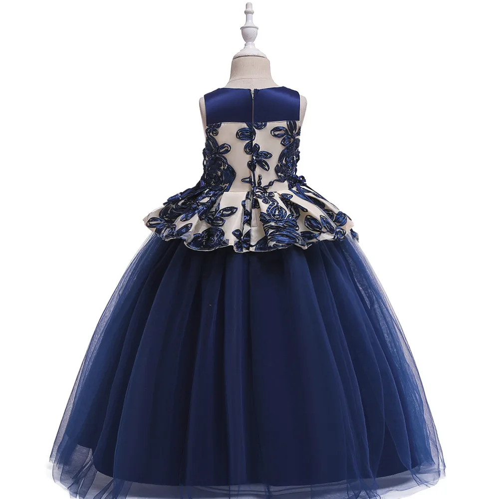 Girl Party Dress 2019 Summer Kids Dresses For Girls Ankle-Length Evening Wedding Dress Costume Elegant Princess Dress Vestido Girl Party Dress 2019 Summer Kids Dresses For Girls Ankle-Length Evening Wedding Dress Costume Elegant Princess Dress Vestido