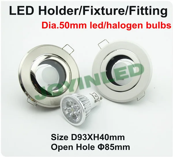 US $369.00 DHL Free Shipping 50pcsLot IP44 Round Gu10 Mr16 Spot Bulb Recessed Led Ceiling Light Fixtures