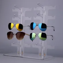 Топ Qualiy 2 Ряд 10 пар солнцезащитные очки стойка для очков держатель для очков прозрачный