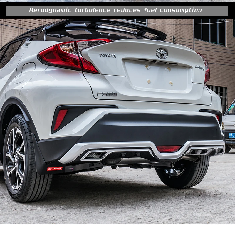 

Car Stling ABS Paint Front Rear Bumper Diffuser Skid Protector Guard Plate Bumper Cover Trims For Toyota CHR C-HR 2018 2019