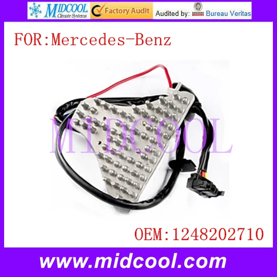 Вентилятор воздуходувки двигателя резисторный регулятор использования OE NO. 1248202710 для Mercedes-Benz A124 C124 S124 W124