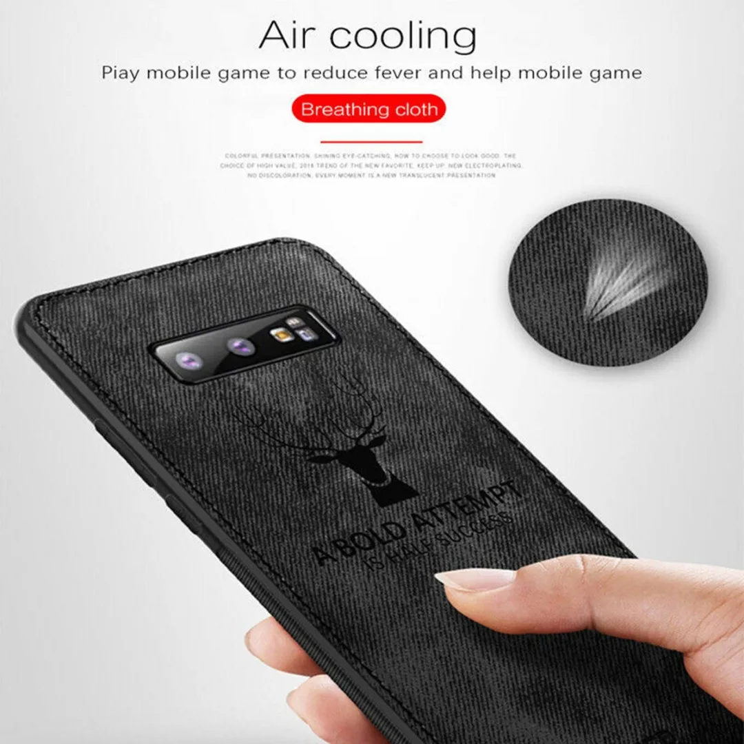Luxury Cloth Skin Fabric TPU Leather Matte Phone Case Back Cover Capa For Samsung Galaxy S10 Plus S10E S10 Business Coque Fundas