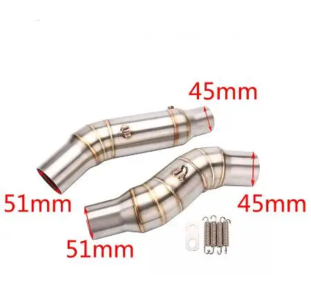 

Motorcycle Modified Exhaust Middle Pipe Muffler 51MM Case For Kawasaki Z1000 2010-2014