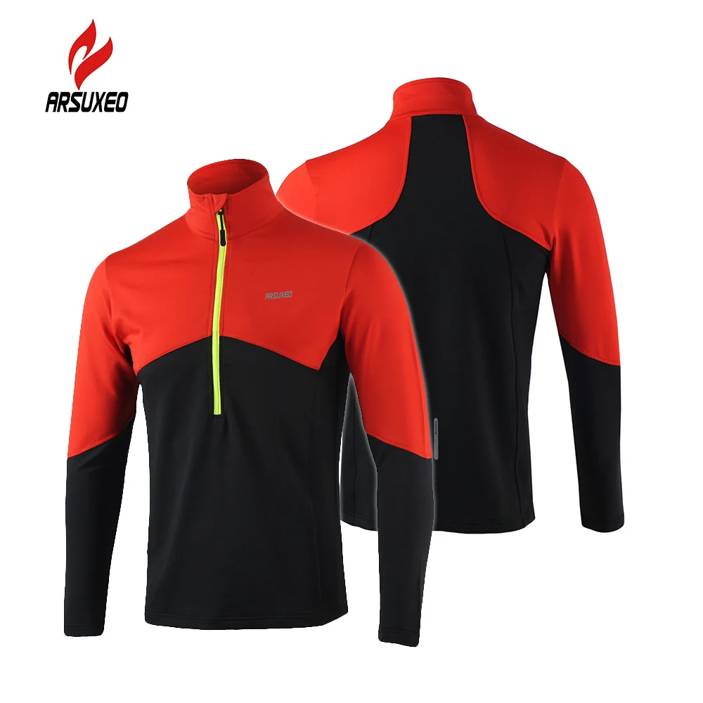 Спортивная верхняя одежда arsuxeo кофта для велоспорта Весна Осень велосипед одежда с длинными рукавами быстросохнущие тренировочные майки для бега