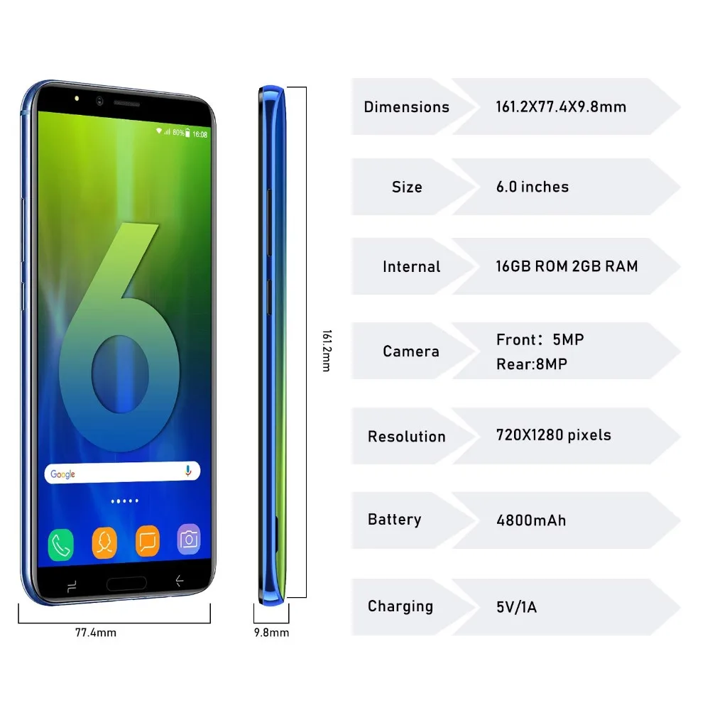 TEENO DUODUOGO J6+ Mobile Phone Android 7.0 6.0