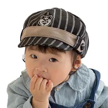 Детские кепки для детей, новинка года, Весенняя Вельветовая шапка для мальчиков и девочек с мягкими полями, регулируемая шапка с буквенным принтом, шапка в полоску, s