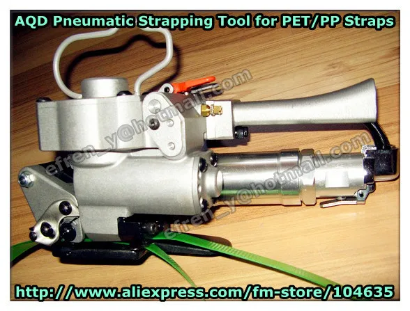 Гарантировано Новое! AQD-19 Пневматический Обвязки Пластиковой Машина, ПЭТ, ПП Стреппинг Инструмент