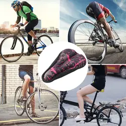 Нескользящие домашние прочные силиконовые камуфляжные узоры на открытом воздухе удобное велосипедное седло чехол Велоспорт мягкие