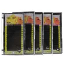 Натуральные мягкие ресницы для наращивания ресниц высокого качества, накладные ресницы для макияжа, полная длина от 8 мм до 12 мм