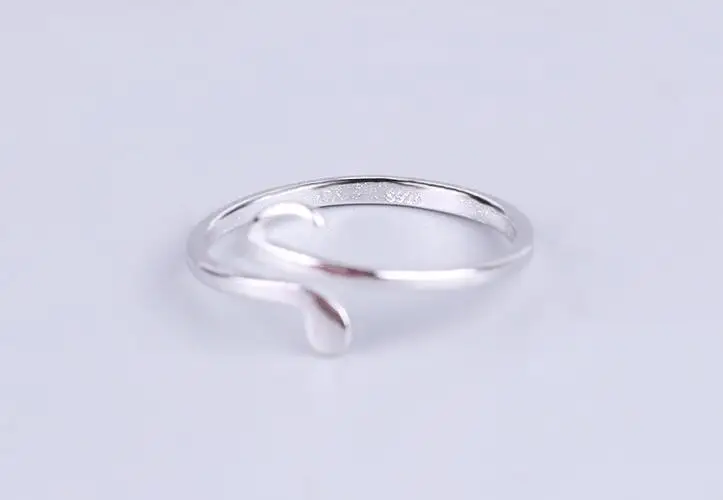 

Unique Original Handmade Silver Tone Music Musical Note Rings Adjustable Open Ring For Women Simple Temperament 925 Jewelry Gift
