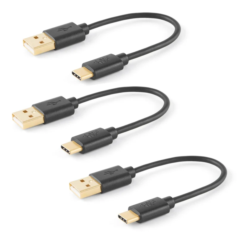 

Type C to Type A Cable,0.5 ft Short USB C Cord with 56K Resistor, Compatible MacBook 12 inch, Galaxy S8/S8 Plus, Black