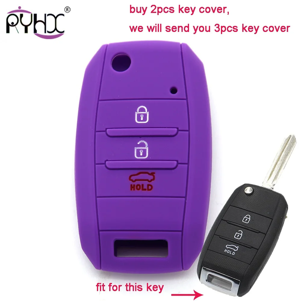 

Silicone Key Cover Case Shell Bag Wallet Car Keychain For Remote Control For KIA RIO K2 K5 Sportage R forte CERATO accessories