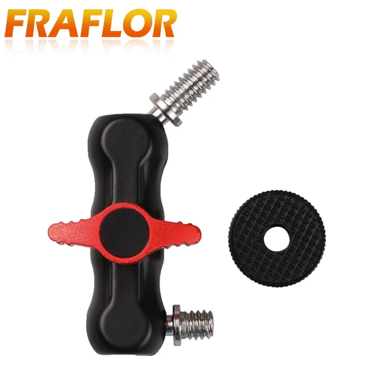 S Size Universal Monitor Bracket Ball Head Clamp Super Holder Stand SLR Camera Magic Arm Double HotShoe Ball Head Crab Claw Clip