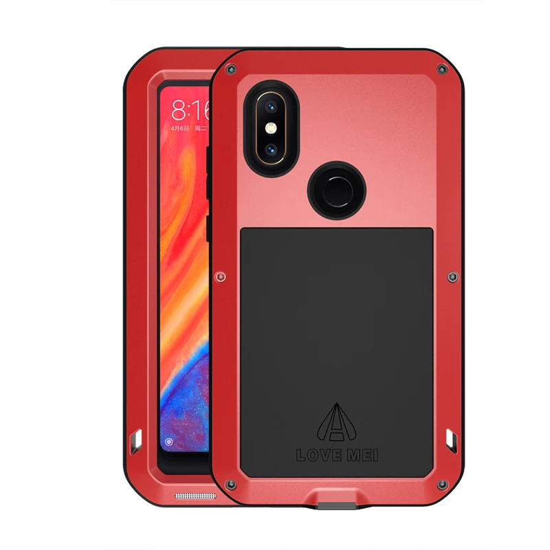 

LOVE MEI Mi 8 Aluminum Metal Case For Xiaomi Mi 8 Cover Powerful Armor Shockproof Life Waterproof Case For Xiaomi 8 Mi8
