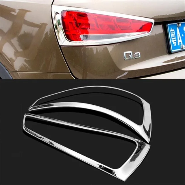 

2Pcs Car front after fog lamp frame modified head fog light cover decoration ring For Audi Q3 2013-2017 accessories abs Stickers