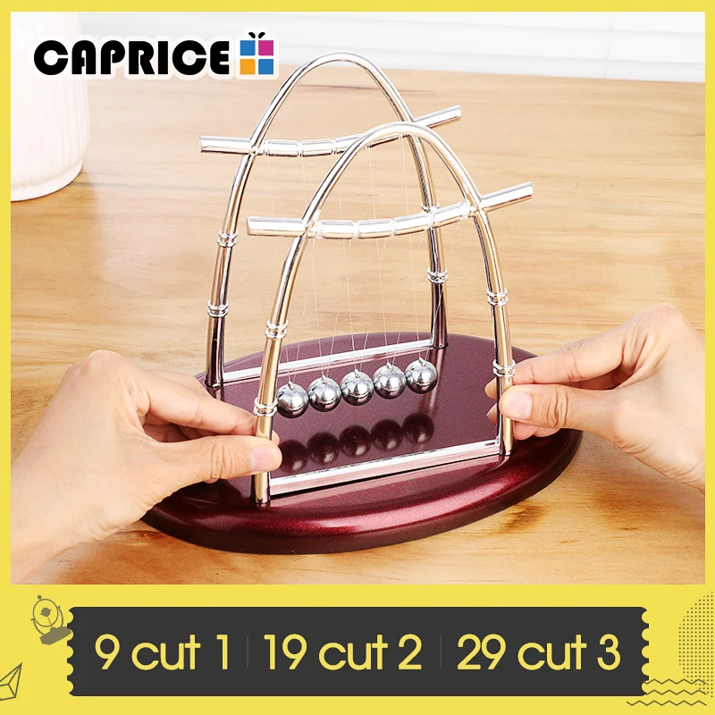 Characteristic Newtons Cradle Hot sale Newton Pendulum Red plastic base Steel ball Kids Educational Toy Desk Home Decor NC-A-S | Дом и сад