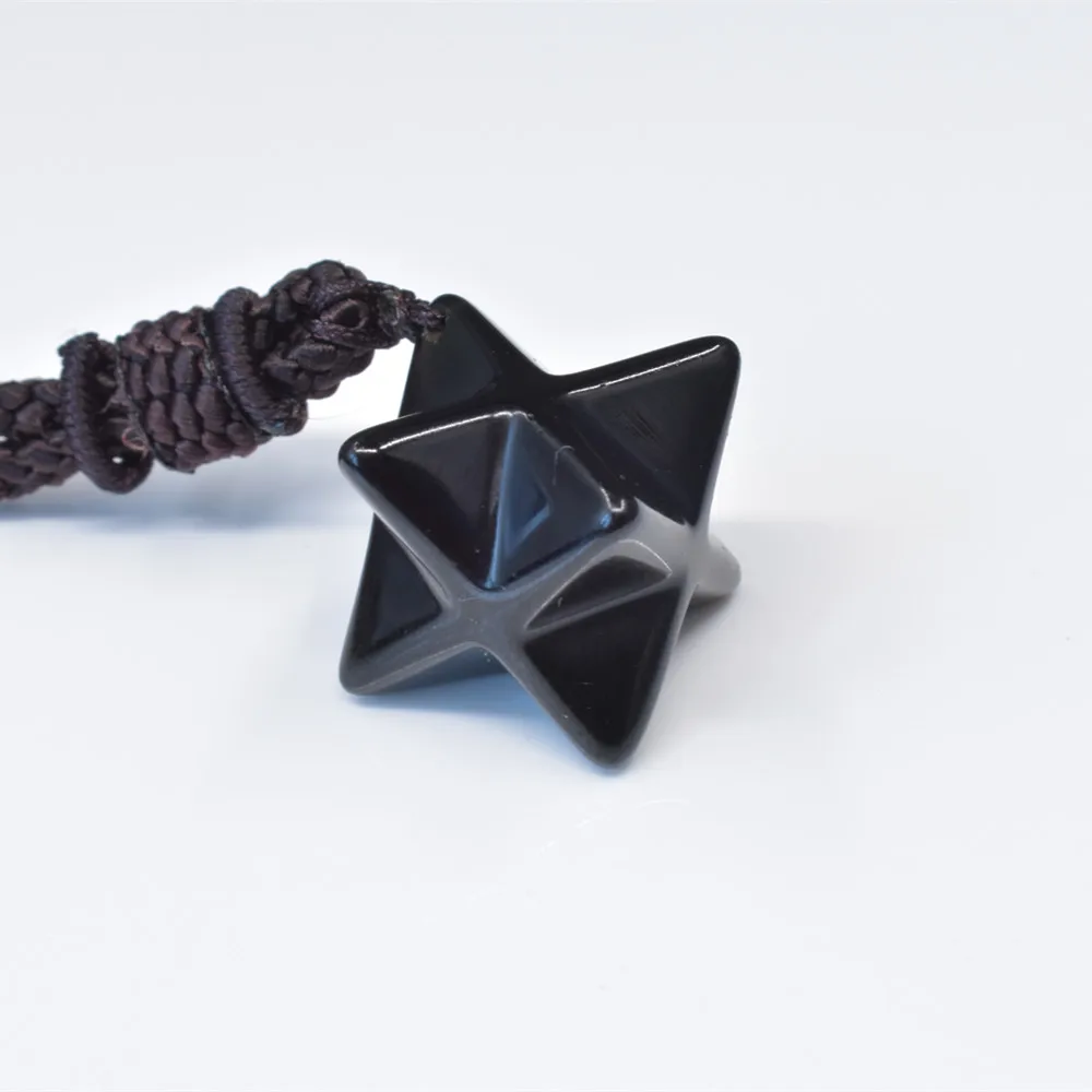 25mm 100 natural Meier kappa obsidian crystal pendant 7 chakra energy crystal stone obsidian font b