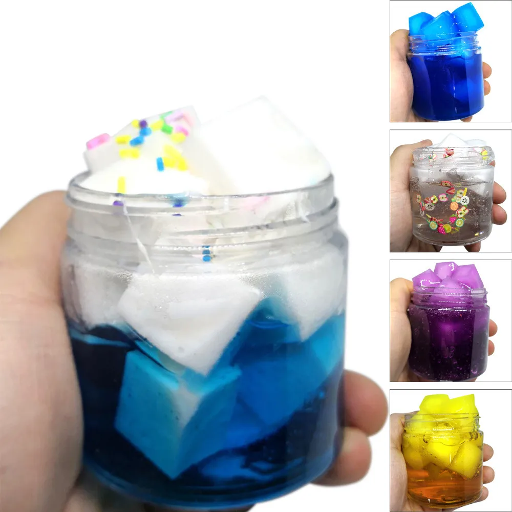 

100ml Squishy Fruit Candy Slime Fluffy Foam Putty Scented Mixing Cloud Slimes Sludge Light Mud Fun Clay Soft Toys For Kids AP04f