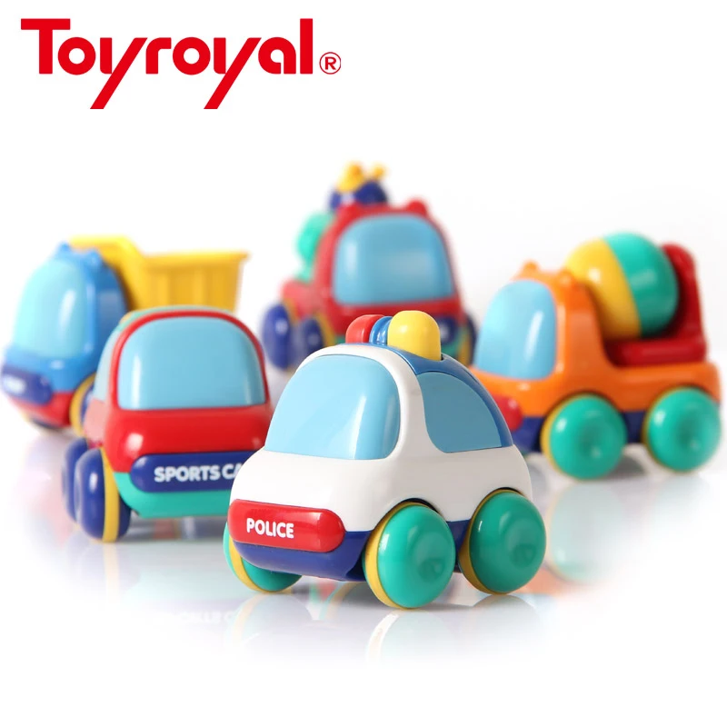 Toyroyal bébé inertie véhicules pousser et aller tout-petits Mini Friction en plastique alimenté voiture jouets cadeau pour enfants enfants garçons et filles