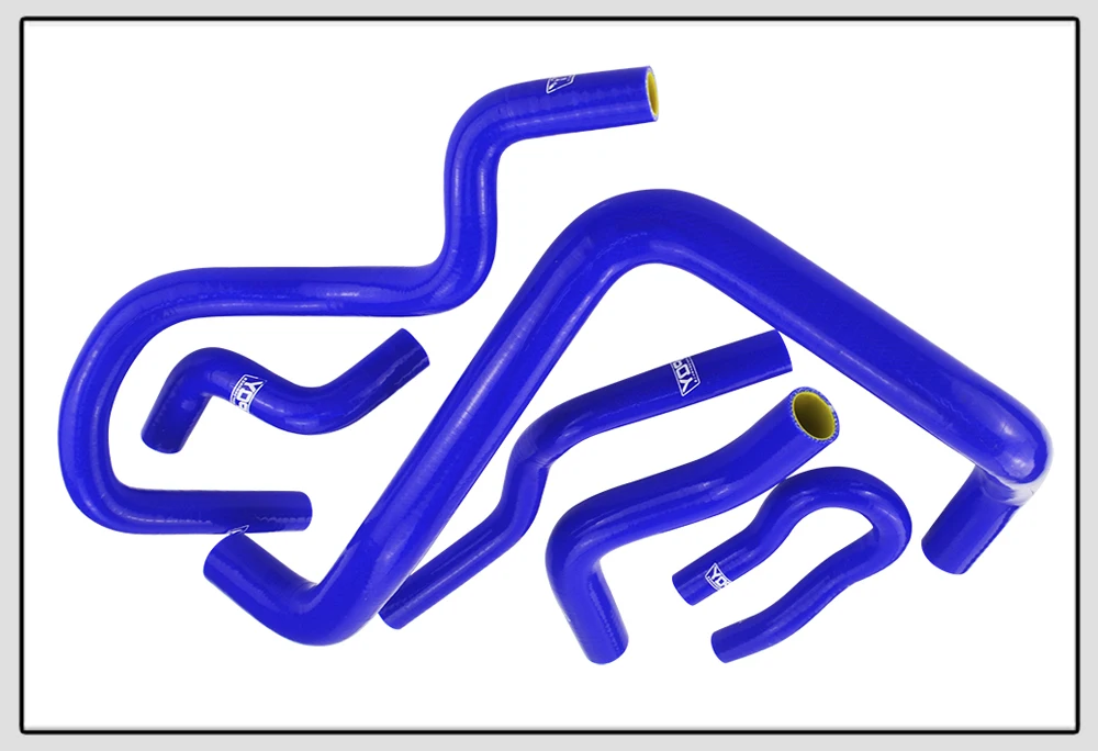 VR RACING-синий и желтый комплект силиконовых шлангов радиатора для CIVIC SOHC D15 D16 EG EK 92-00 6 шт. с логотип pqy VR-LX1303C-QY