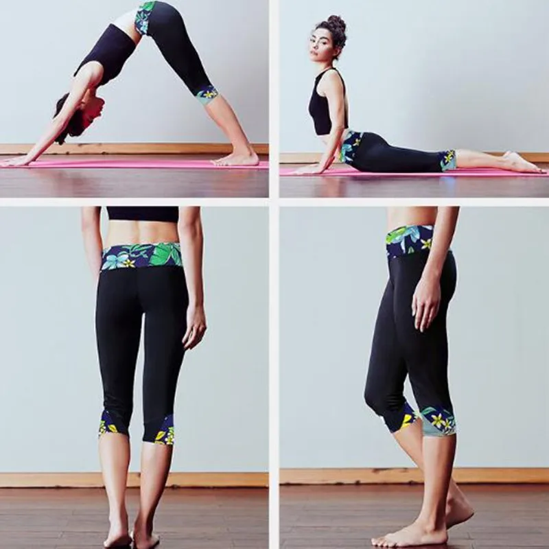 

Womens Fitness Yoga Leggings Running Gym Sports Trousers Gradient and Sport Short
