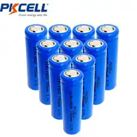 10ピースicr 14500リチウムイオンaa充電式バッテリー750 mah 3.7ボルト用懐中電灯フラットトップ