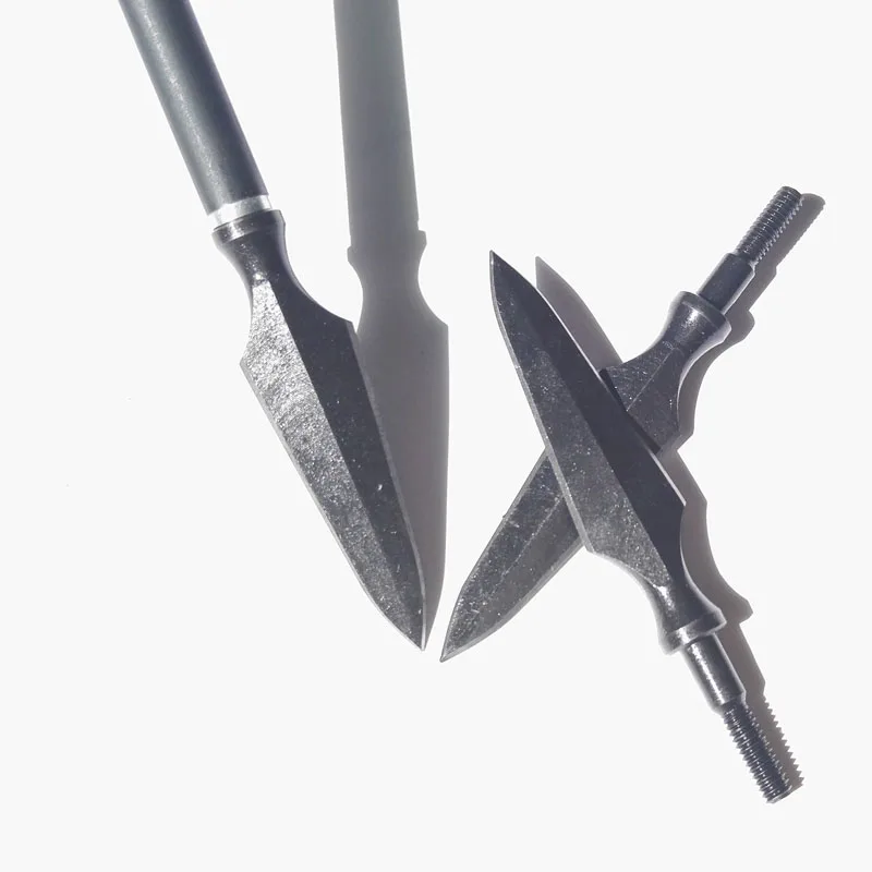 6pcs Screw Archery Arrowhead Steel Broadhead 7.8cm Arrow Points Hunting