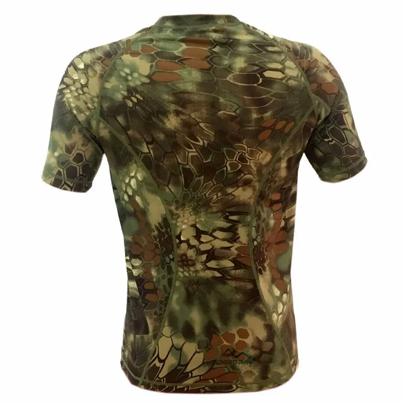 Новая тактическая снайперская уличная камуфляжная Футболка Мужская дышащая армейская тактическая Сетчатая футболка homme Военная быстросохнущая Спортивная футболка