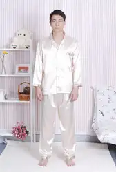 Бесплатная доставка! оптовая продажа и Retail2PCS новые мужские шелковые пижамы одежда с длинным рукавом L, XL, XXL MR0013